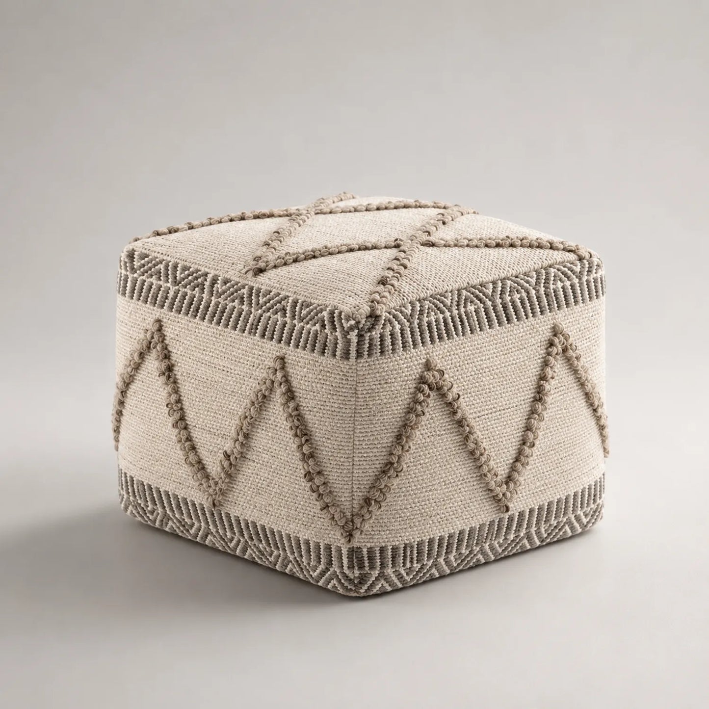 Stoffhocker Beige 40x40x40 cm