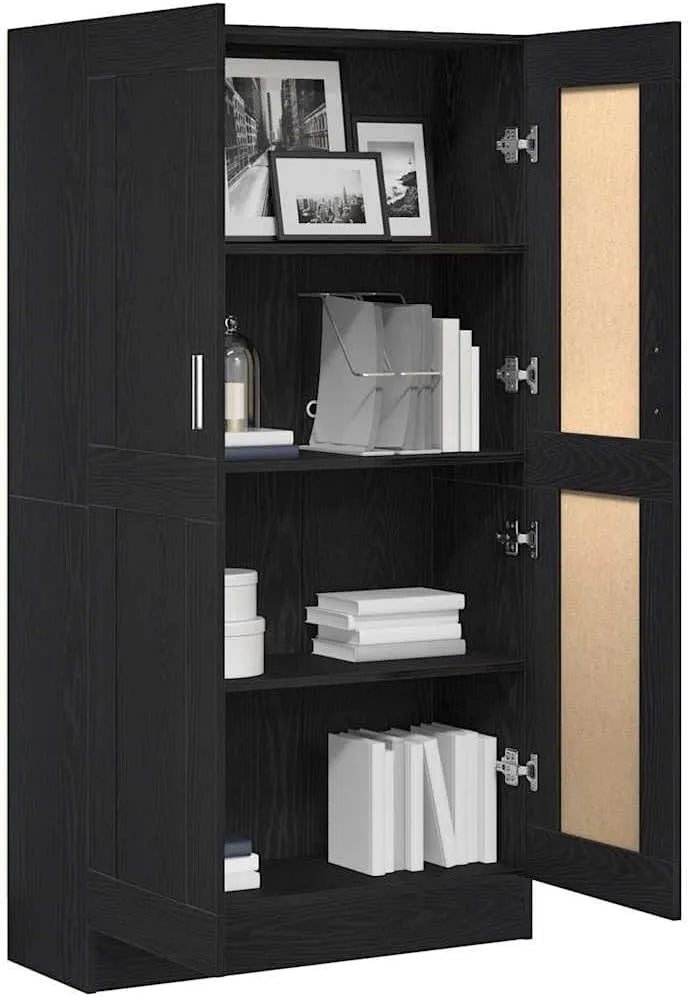 Bücherregal und Standregal: 82, 5 × 30, 5 × 150 cm, schwarz