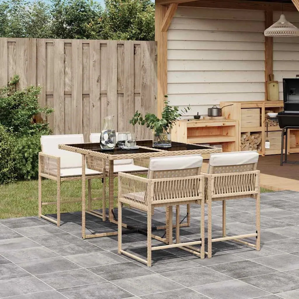 Essgruppe — TLG, mit Kissen, 5-TLG, 4-Sitzer, beige