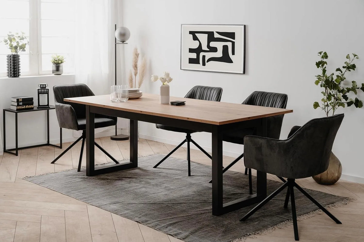 Denver 80C Auszugstisch — ausziehbar, 240 × 75 × 90 cm, anthrazit