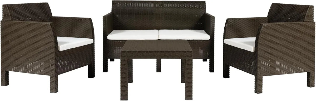 Toomax – aus Kunststoff, mit Kissen, 4-Sitzer, braun