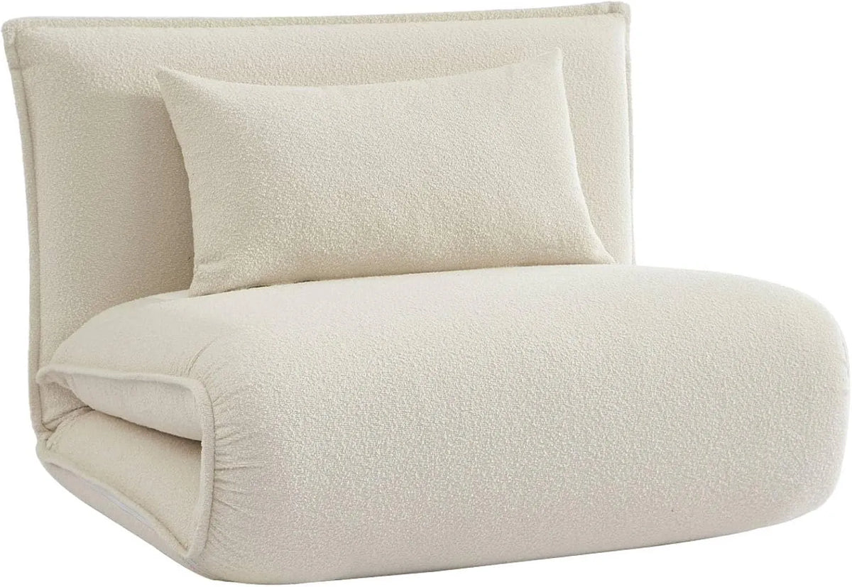 sweeek – B 99, Fleeep, mit Bouclé-Bezug, 1-Sitzer, 66 cm