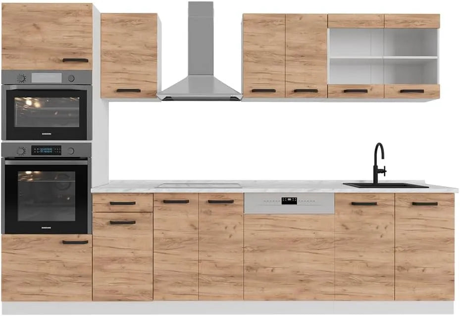 Vicco Küchenzeile – höhenverstellbar, 300 cm