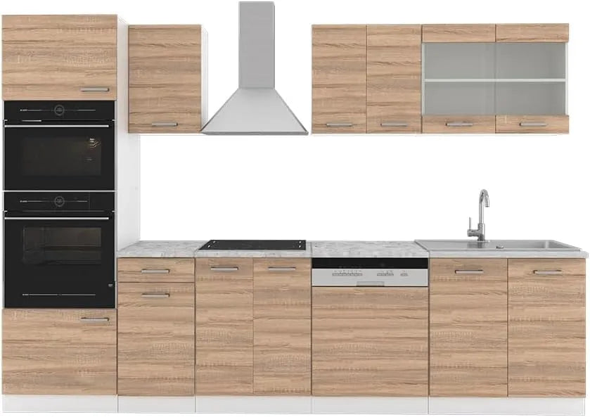 Vicco Küchenzeile: höhenverstellbar, 300 cm