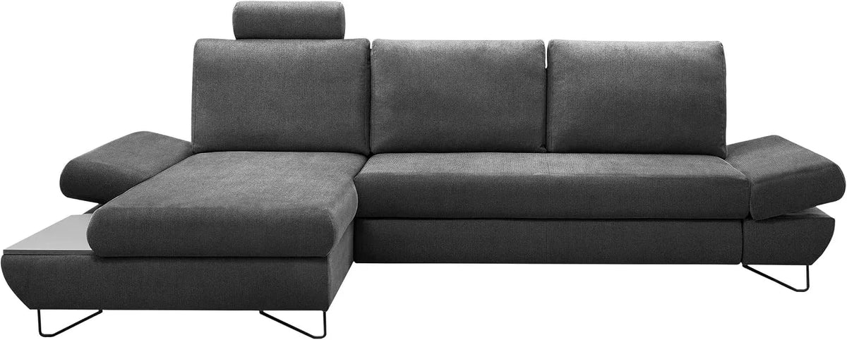Ecksofa und Wohnlandschaft: L-Form, linke Ausrichtung, mit Bettkasten, mit Schlaffunktion