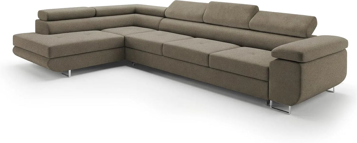 Ecksofa und Wohnlandschaft: PASTI, L-Form, linke Ausrichtung, mit Bettkasten, mit Schlaffunktion