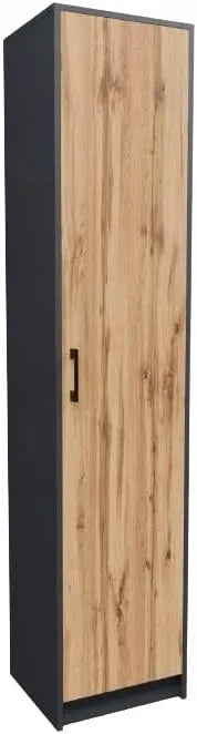 Bücherregal und Standregal – verstellbar, 39 × 180 × 35cm, anthrazit, mit Einlegeböden