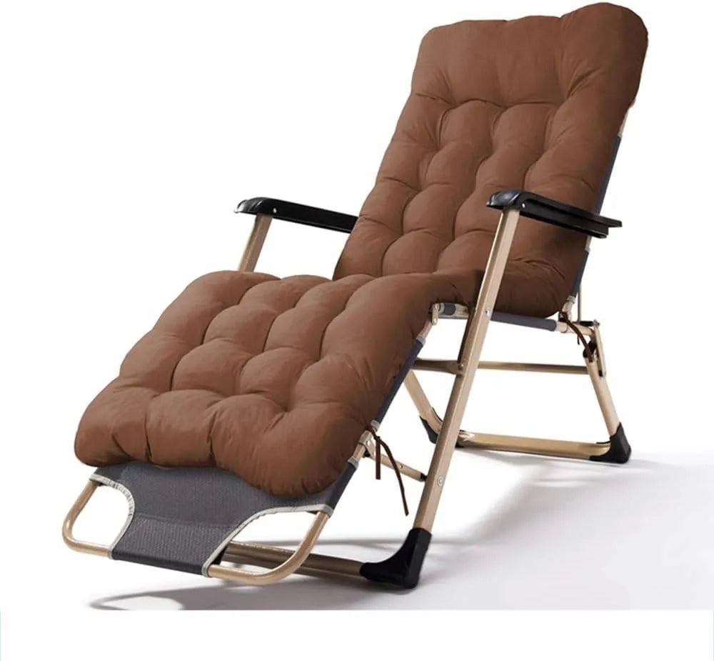 Campingstuhl – mit Rückenlehne, 178 × 52 × 32 cm, braun