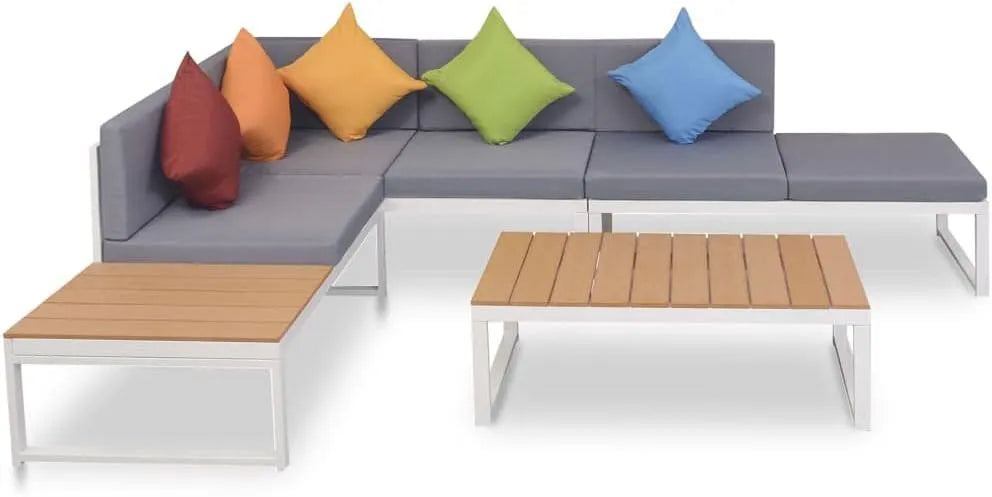 Ecksofa und Wohnlandschaft: WPC, aus Aluminium, 4-teiliges, 128 cm