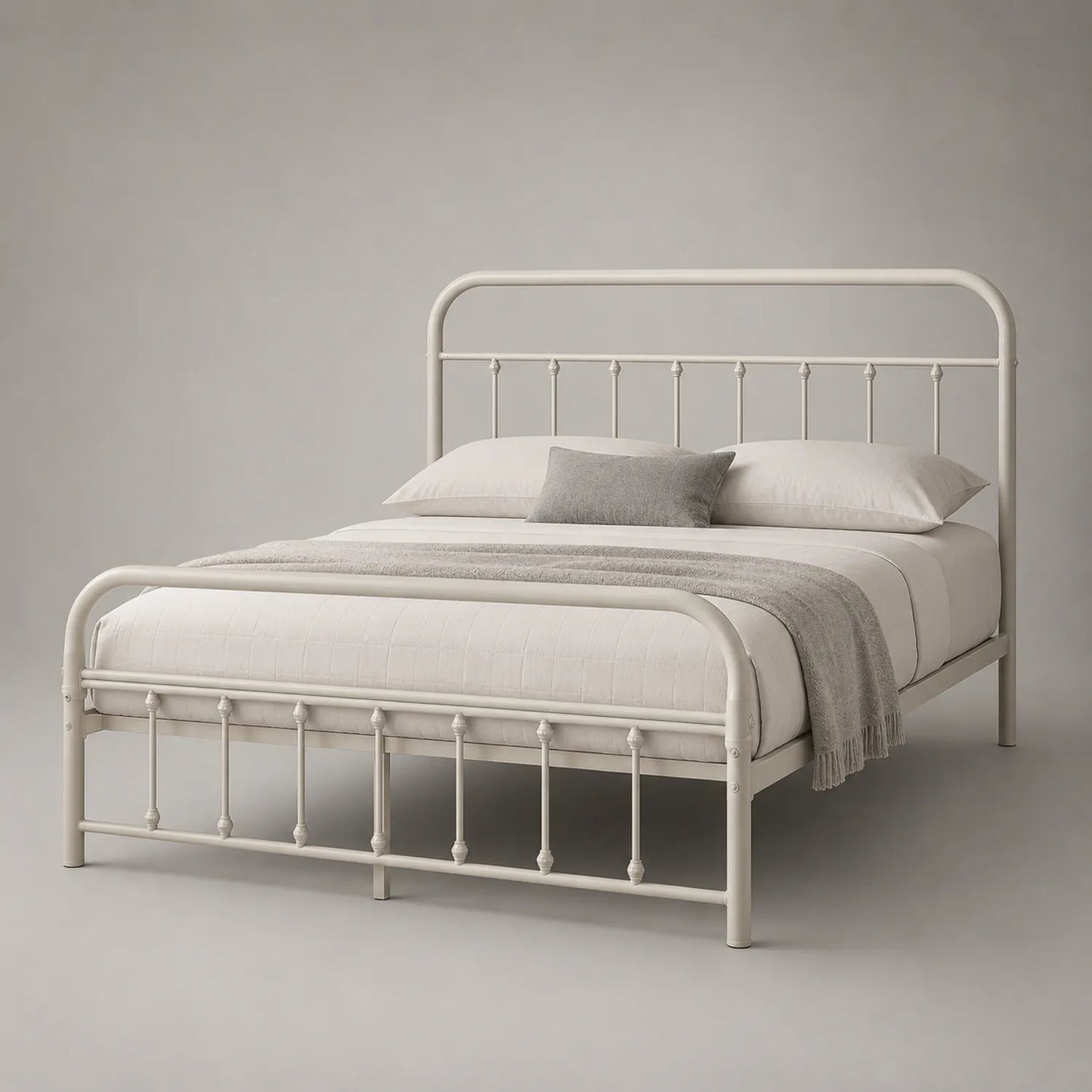 Metallbett 140x200 cm Weiß