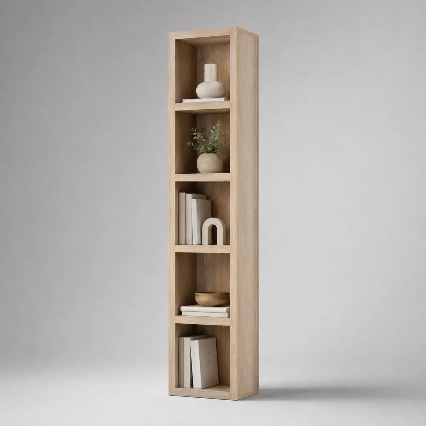 Hohes Bücherregal aus Massivholz 180cm