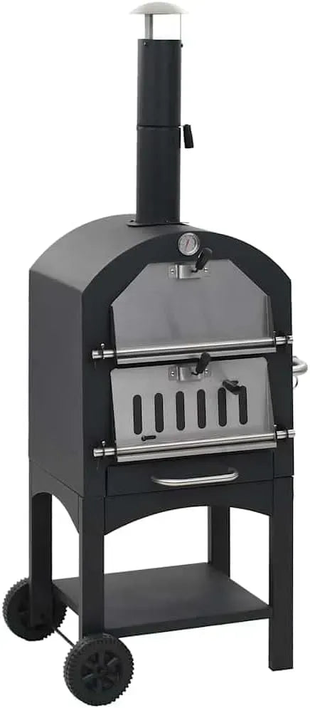 Elektrischer Pizzaofen, Outdoor, Camping, Schamottstein und Thermometer, campingfreundlich