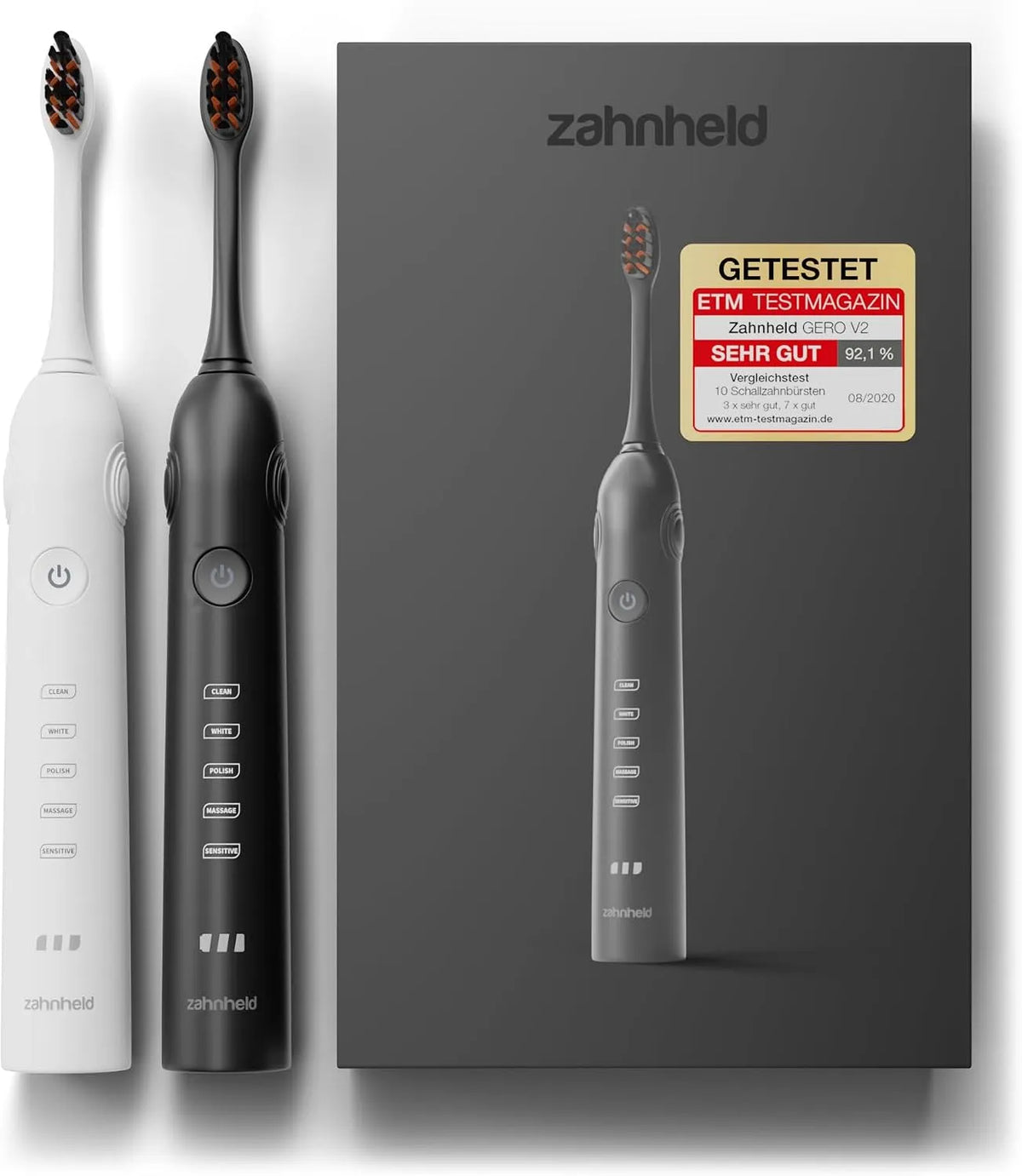 Bürstenkopf, Schwarz, elektrische, Zanheld® Doppelpack