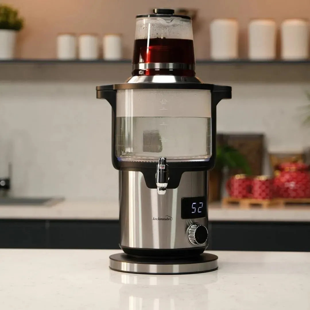 Teekocher, 4,5 L, 2000 W, 1,1 L, Touch-Bedienung, 2 Temperaturzonen, Glas
