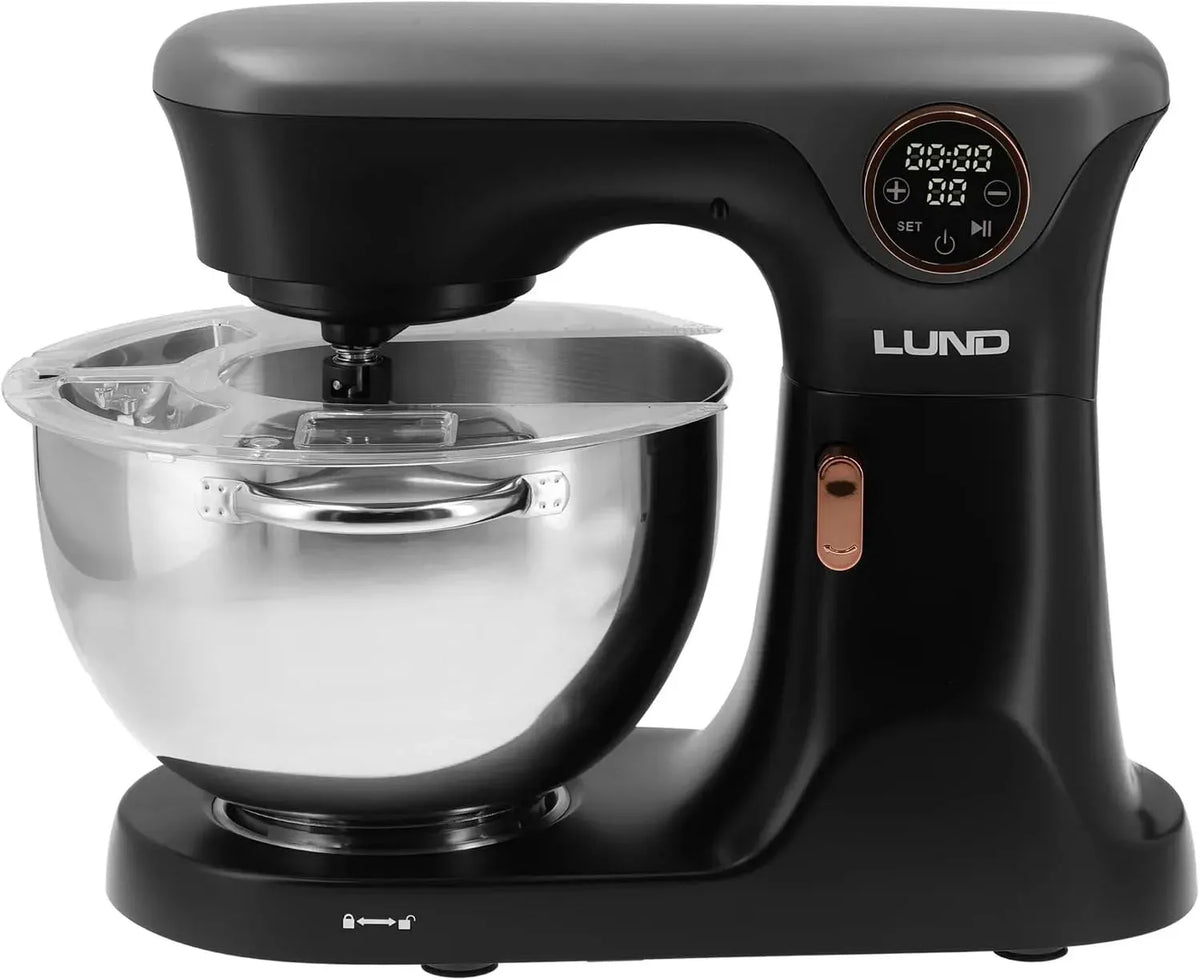 Küchenmaschine, 6 L, 2000 W, Timer, Edelstahl, 6L Edelstahl-Schüssel