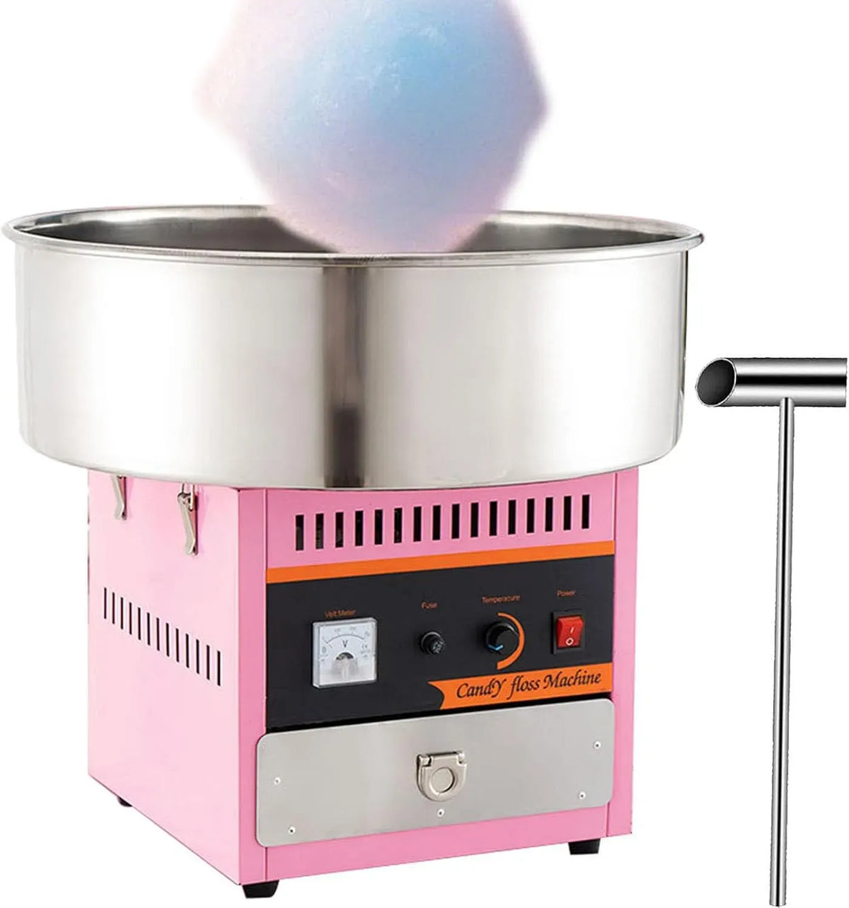 Zuckerwattemaschine, Zuckerwatteautomat, 1000 W, gewerblich, Edelstahl, für Familienfeiern