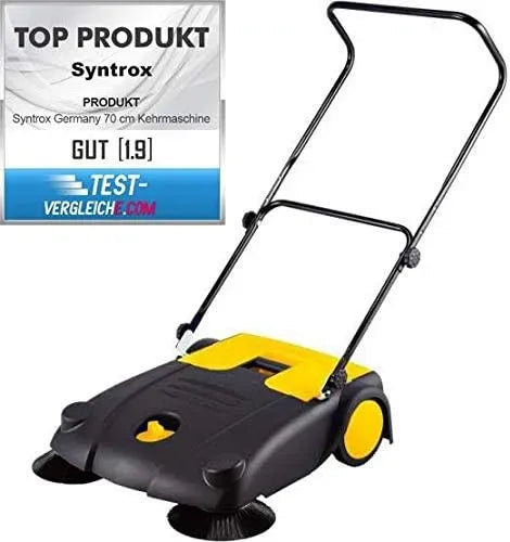 Kehrmaschine, Bodenkehrmaschine, 70 cm, Syntrox Germany 70 cm Kehrmaschine mit 2 Kehrbürsten
