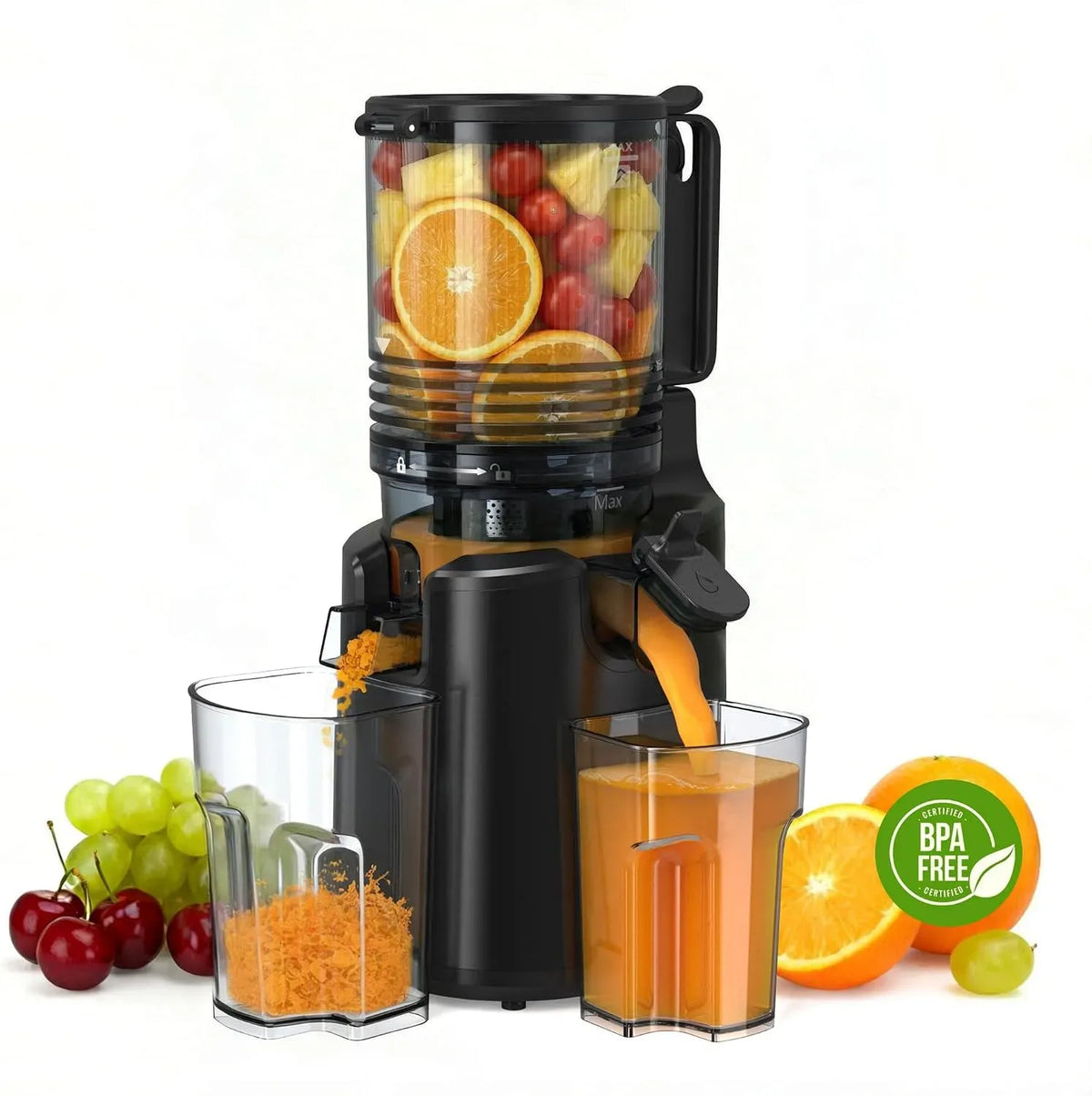 Entsafter, 3,5 L, 250 W, 150 mm Einfüllöffnung, 3,5L Füllvolumen, BPA-Frei