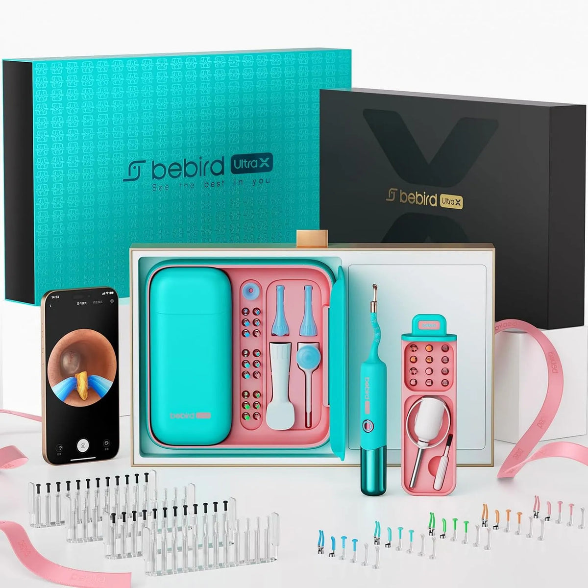 Gerätezubehör, BEBIRD X 5G, schmal, Blau, Ersatzteil und Zubehör, EarSight Ultra Ohrenreiniger & Pflegegerät mit flexibler Kamera