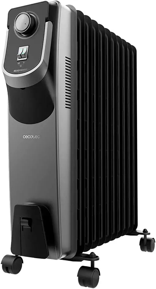Cecotec Kabelaufbewahrung, einfacher Steuerung, Öl-Radiator ReadyWarm 11000 Space 360º Black, 2500 W, 11 Module, Griff, Rädern und doppeltem, 28 m²