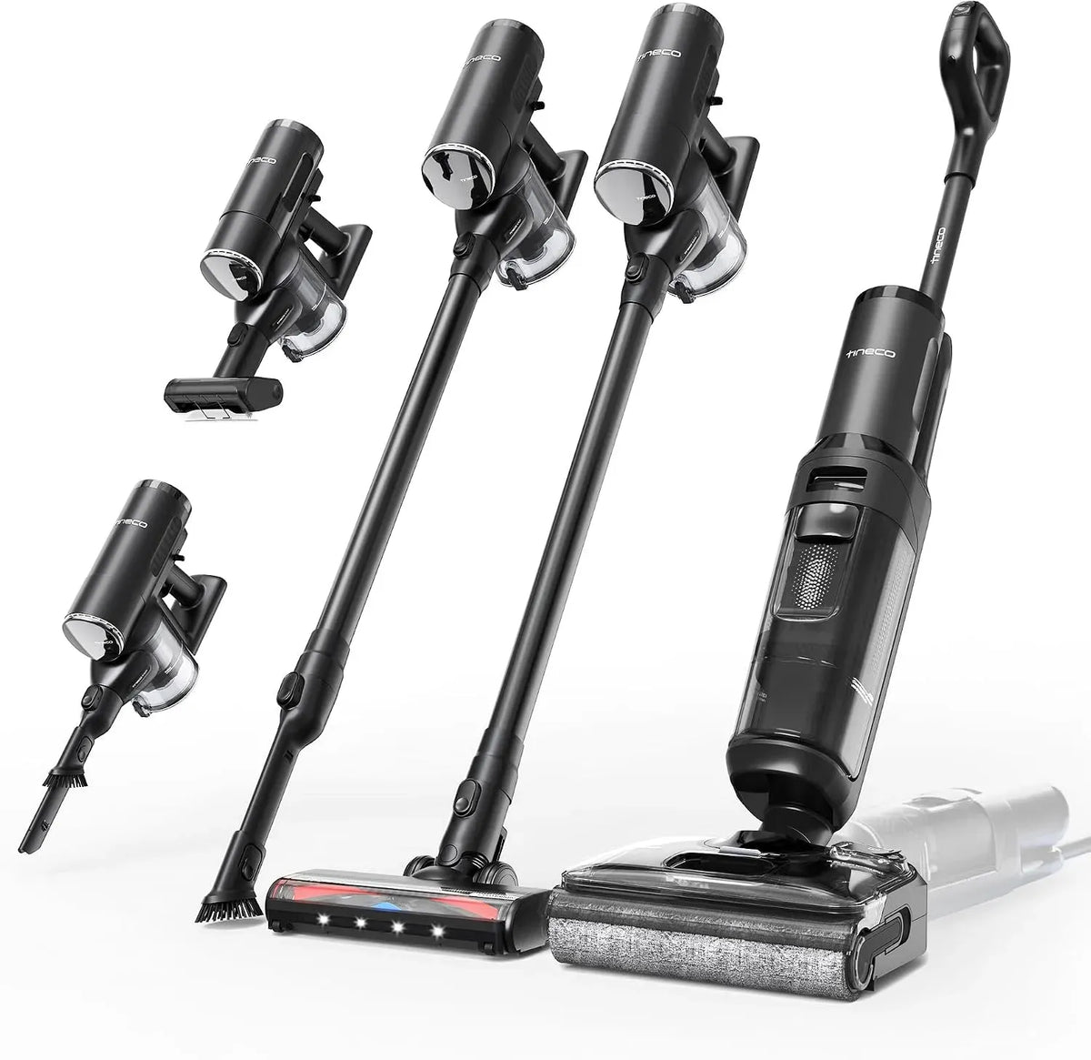 5-in-1 Trockensauger, Bodenreiniger, Akkusauger, elektrisches Bodenreinigungsgerät, 22kPa, kabellos, Anti-Verhedderung, für das Ganze Haus