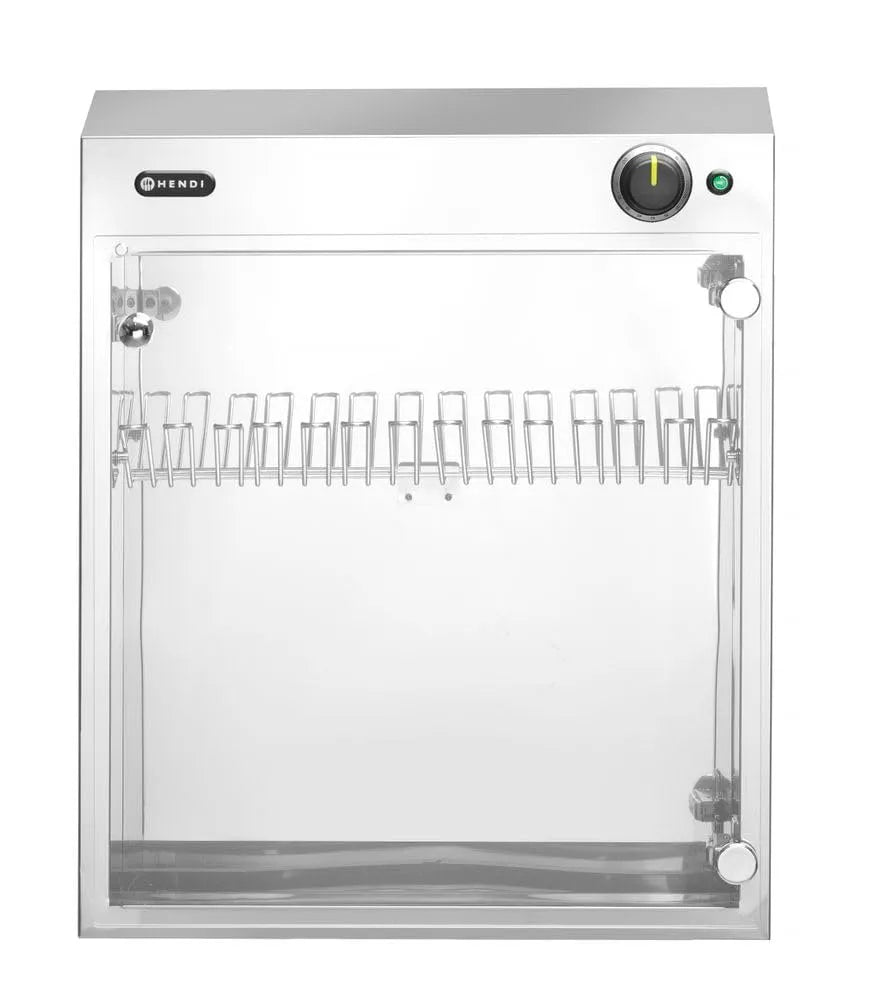 x610mm Messer, elektrisches Sterilisationsgerät, 25 W, 230 V, Edelstahl, Glas, für 14 Messer, HENDI UV