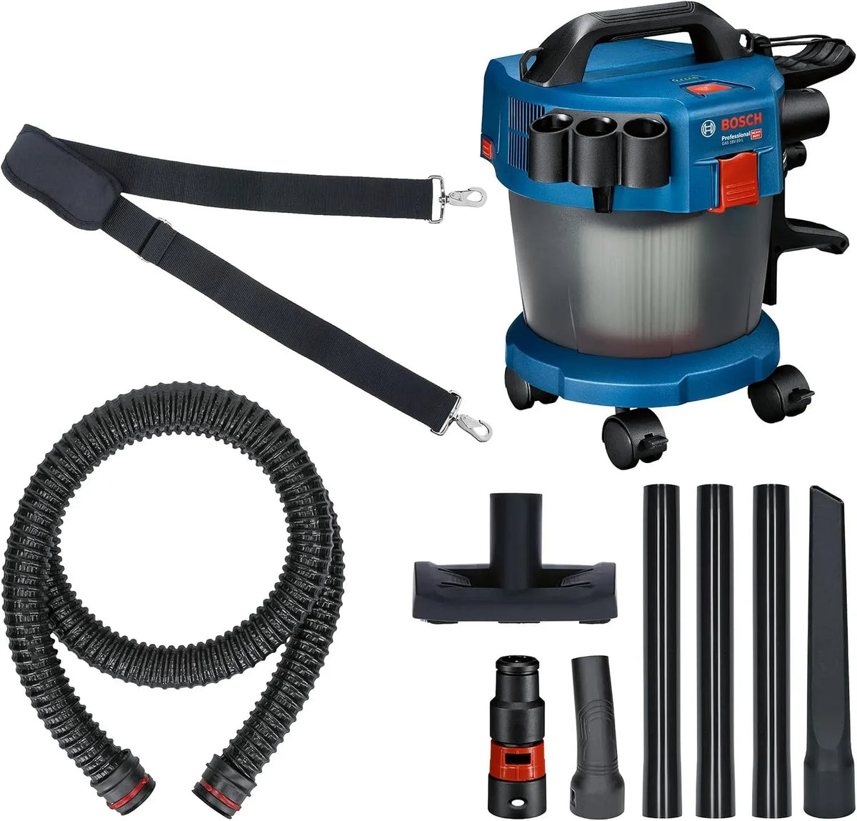 Bosch PRO 18V 18V-10 Staubsauger, 10 L, 18 V, 1,6 m Schlauch, 3 Verlängerungsrohre