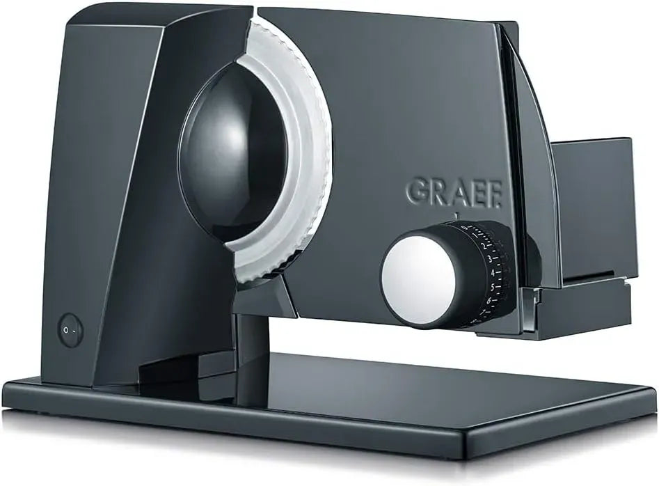 GRAEF S11002 SKS110 Edelstahl-Wellenschliffmesser, Brotschneidemaschine, Energiesparmotor, Allesschneider, Schneidemaschine für Lebensmittel, 170 W