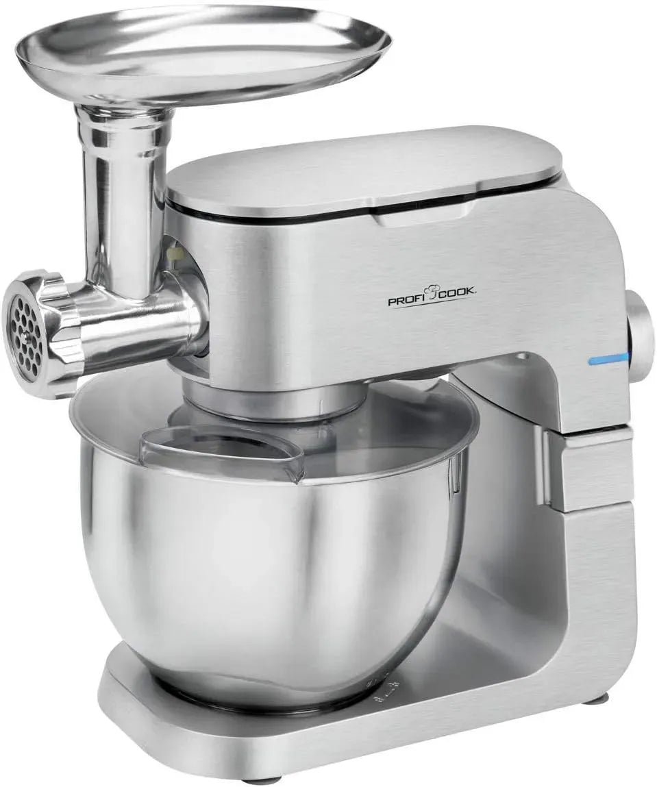 Küchenmaschine, 6,5 L, 1300 W, ProfiCook KM 1151 2in1, Edelstahl, 6,5 L Edelstahlschüssel, 8 Geschwindigkeitsstufen