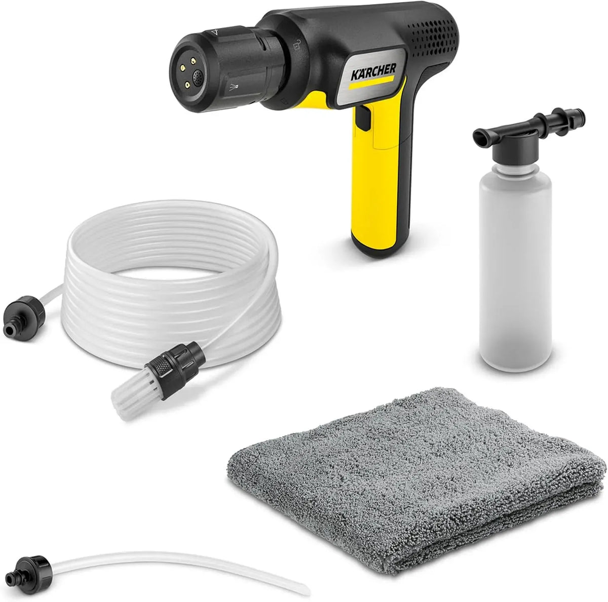 Kärcher 4-in-1 Flaschenadapter, Druckreiniger, Akku, 15 bar, 150 l/h, 0,8 kg, 5 m, USB, kabellos