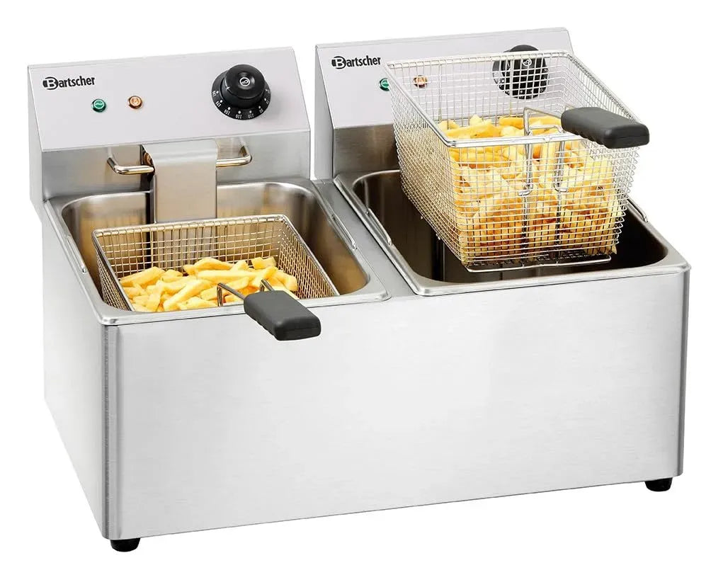 Elektro-Doppel-Fritteuse, 8 L, Gastronomie, Bartscher Elektro-Doppel-Fritteuse SNACK IV 2x 8 Liter Gastronomiebedarf