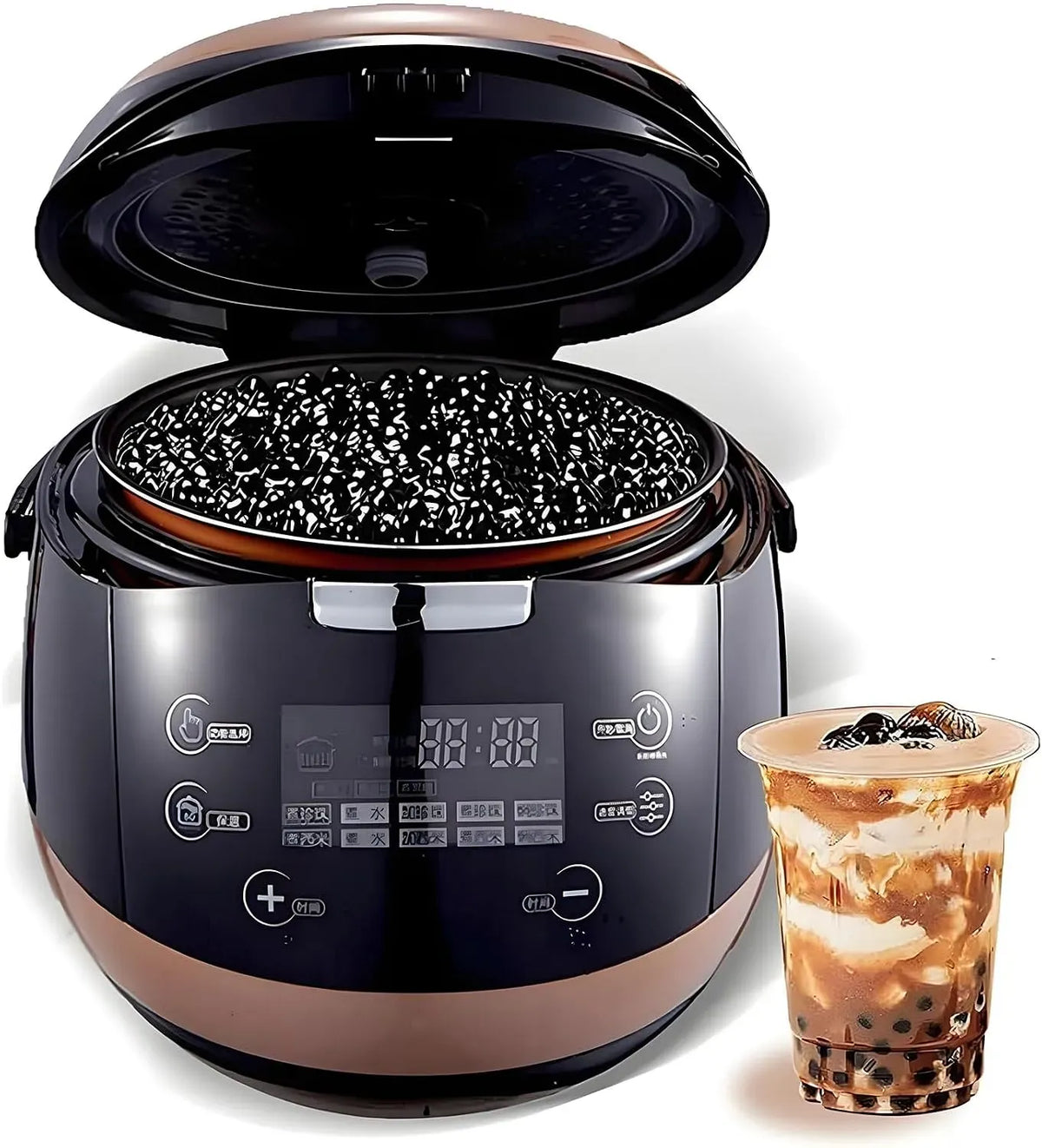 860-W-Boba-Maschine 5-Liter-Vollautomatischer Touchscreen-Boba-Perlenmaschine, Tapiokaperlenkocher, Touch-Bedienung, Restaurant