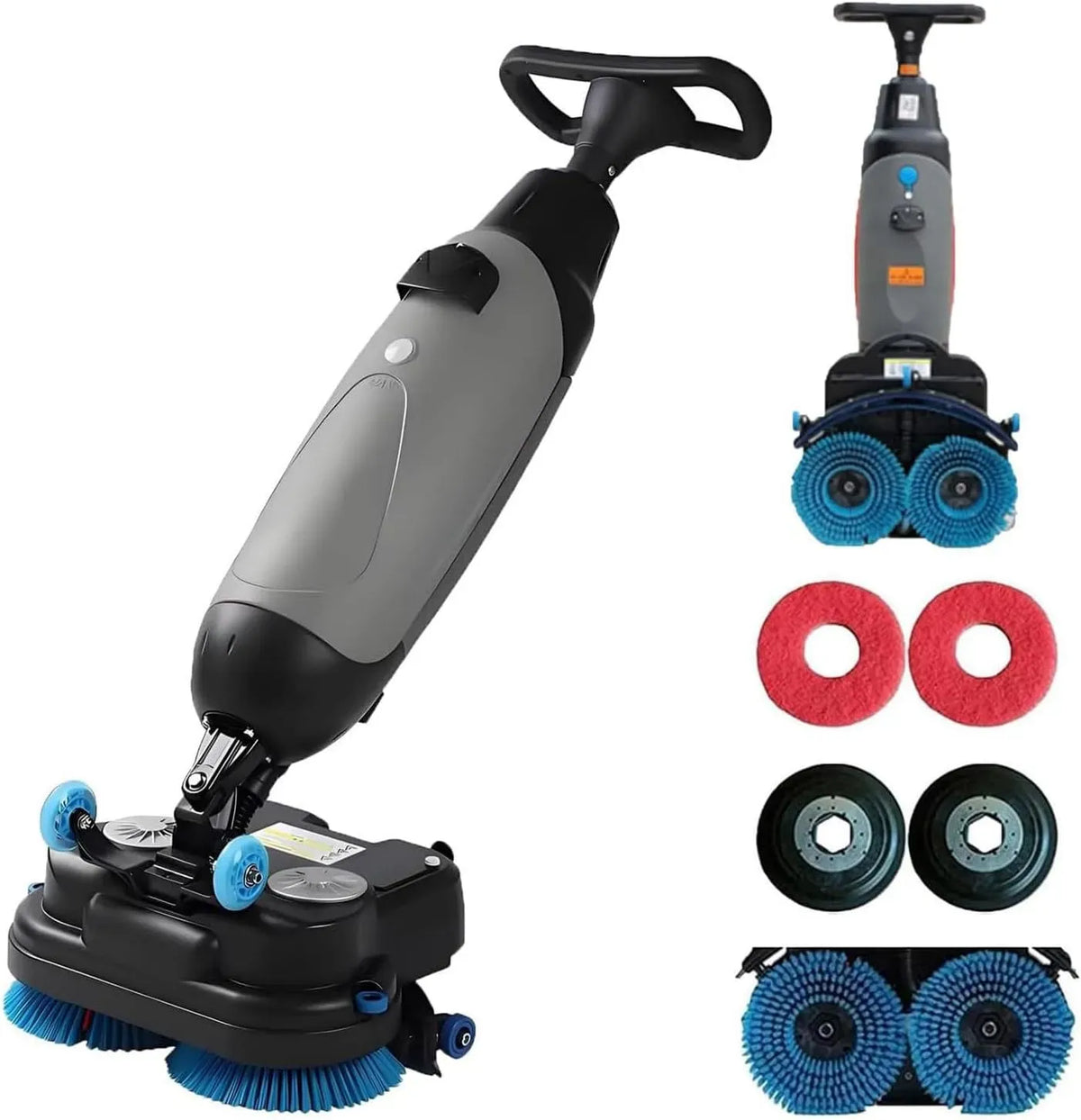 Bodenschrubber Maschine, Mini-Reiniger, 45,7 cm, 13000 m, gewerblich, kabellos, für kleine gewerbliche Räume und Teppichreinigung