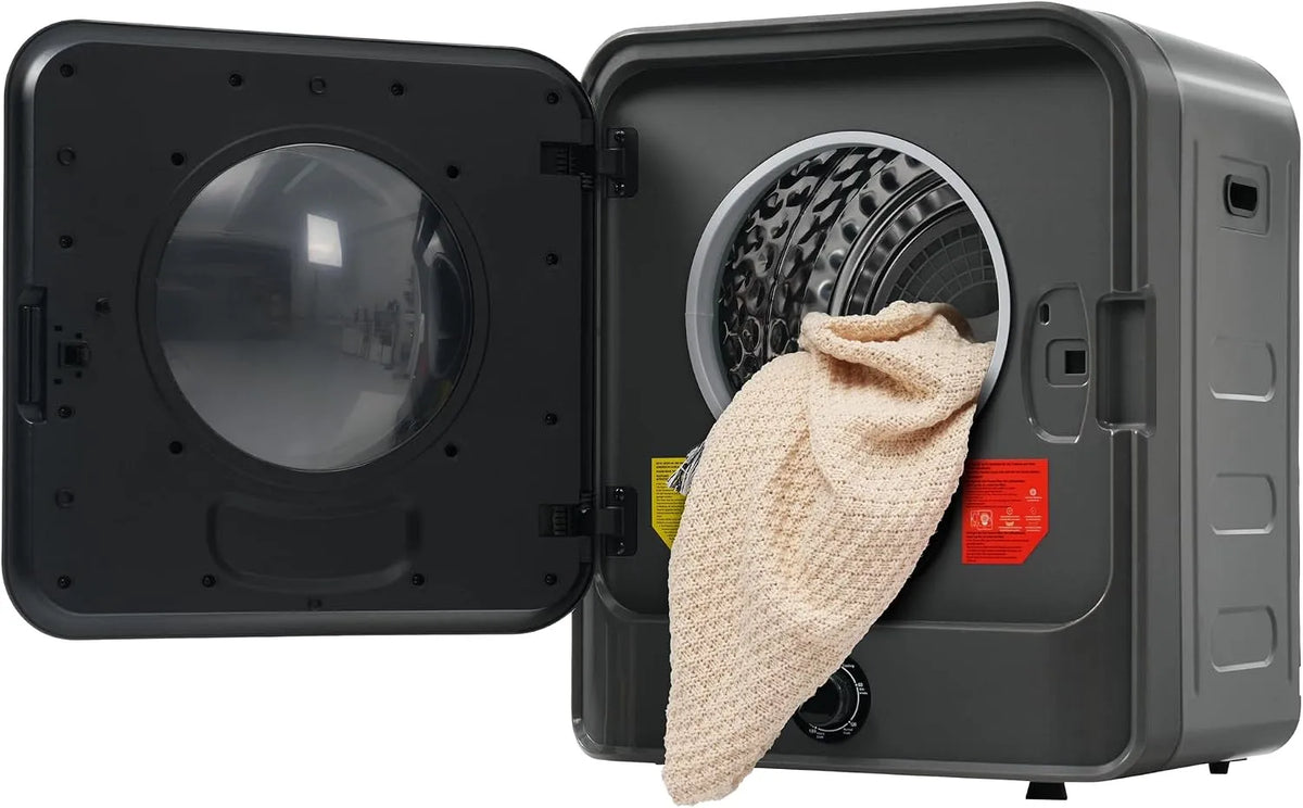 Wäschetrockner, 830 W, 5 Programme, 3 kg, Energieklasse G, Edelstahl, Grau, 4,5 kg