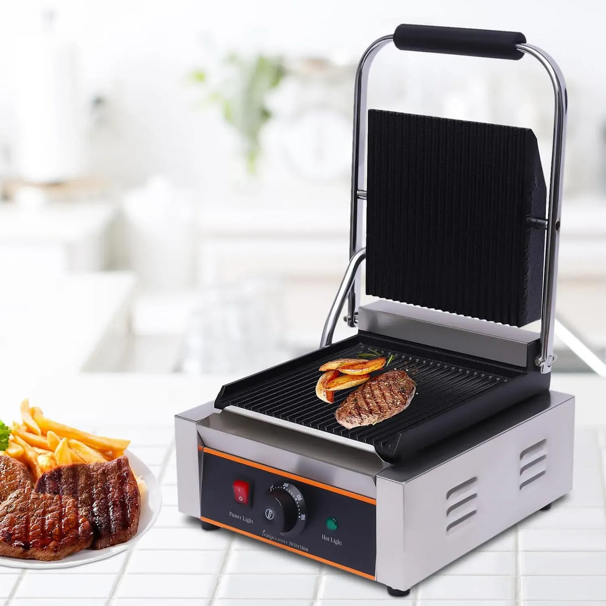 Toaster, 1800 W, Grill, Edelstahl, 180º Öffnung