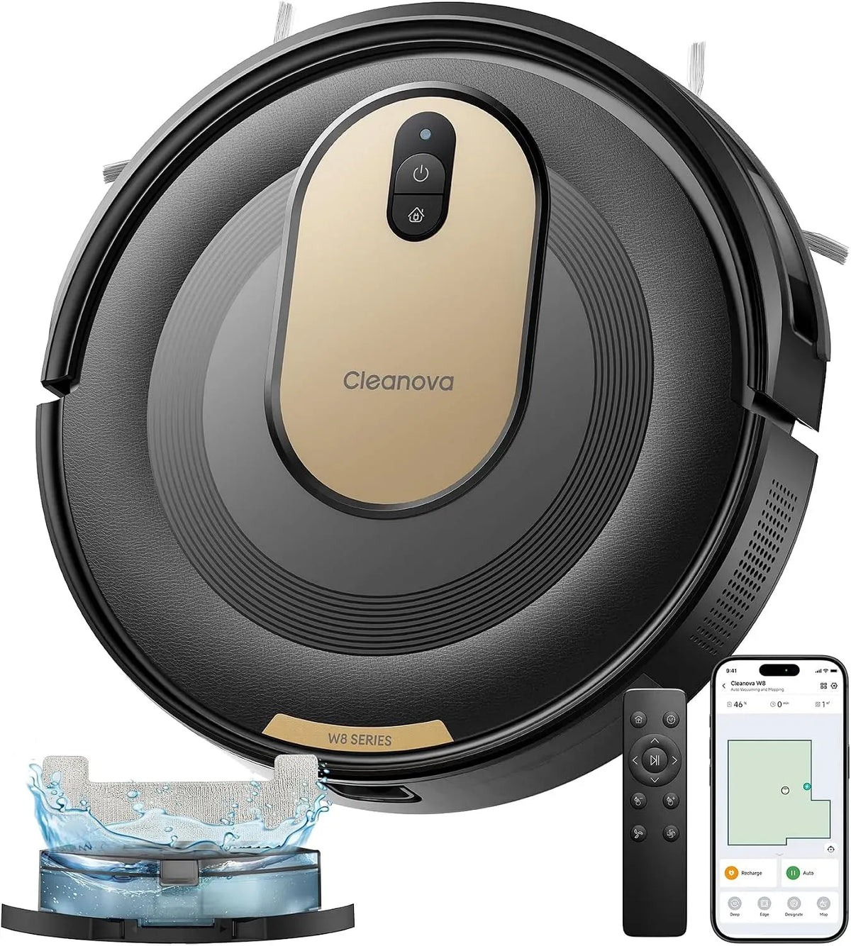 Saugroboter, Google Assistant, Alexa und Siri, 2600Pa & 130 Min Laufzeit Staubsauger Roboter