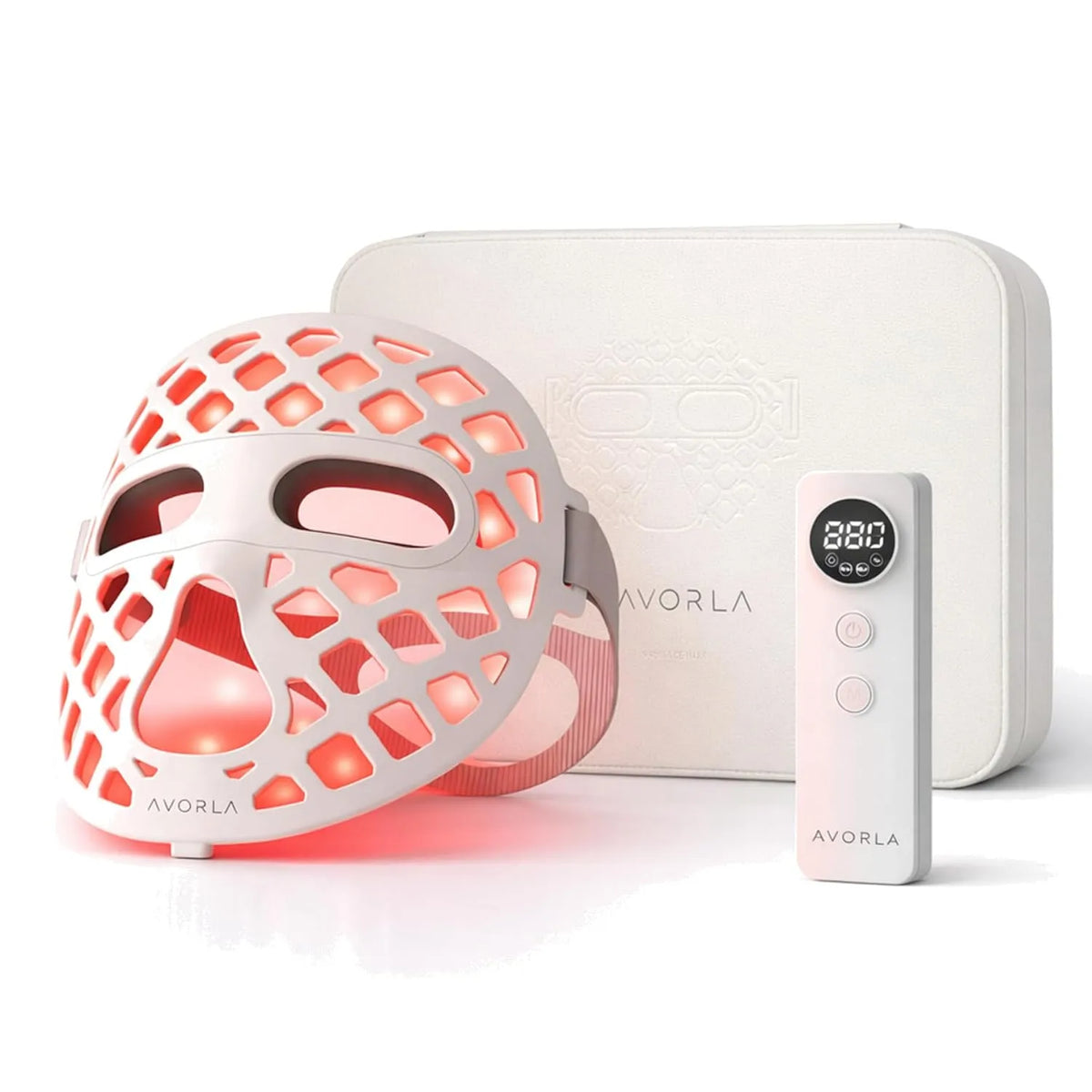 Beauty LED Maske, Rotlicht & Infrarot Lichttherapie Gesichtsmaske gegen Falten, für Wiederaufladbar für Zuhause und Reisen Modell, Blaues Licht für
