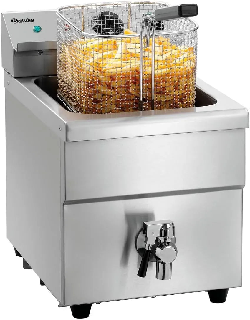 Induktions-Fritteuse, 8 L, 230 V, 3,5 kW, Gastronomie, Edelstahl, für Gastronomie