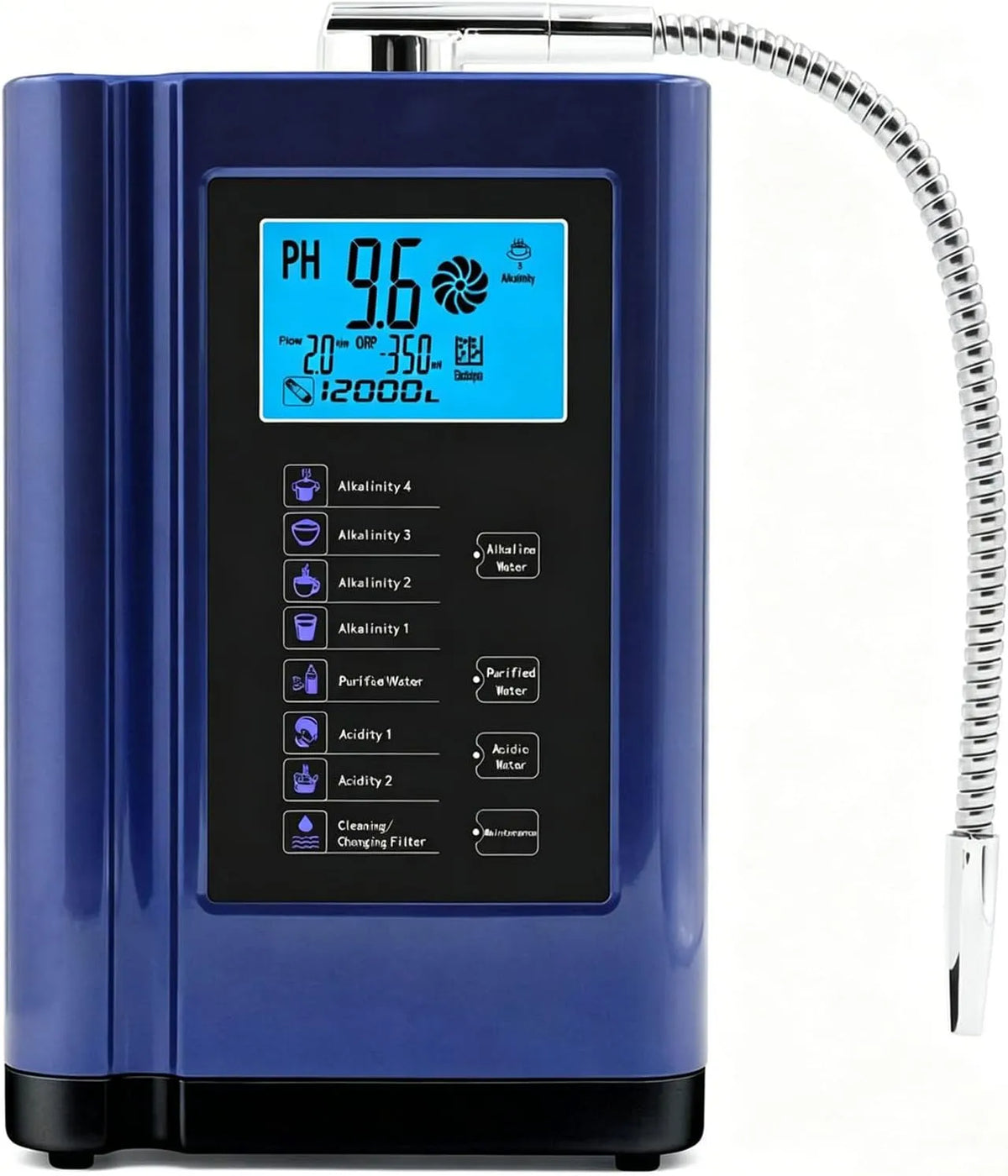 8.000-Liter-Filter Wasserionisator, Blau, für alkalisches und saures Wasser