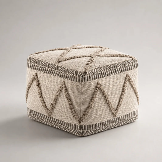Stoffhocker Beige 40x40x40 cm