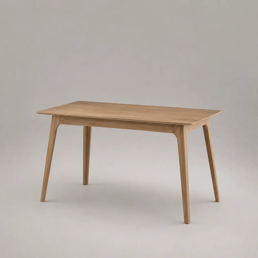 Holztisch rechteckig aus Eiche 150x85x75 cm hellbraun