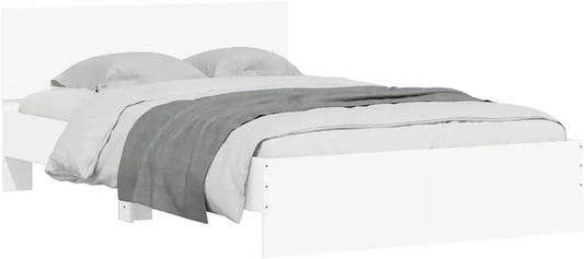 Bettgestell und Bettrahmen: mit Lattenrost, 120 × 200cm, weiß