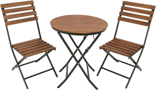 Bistroset LIENZ 3-teilig: aus Holz, aus Stahl
