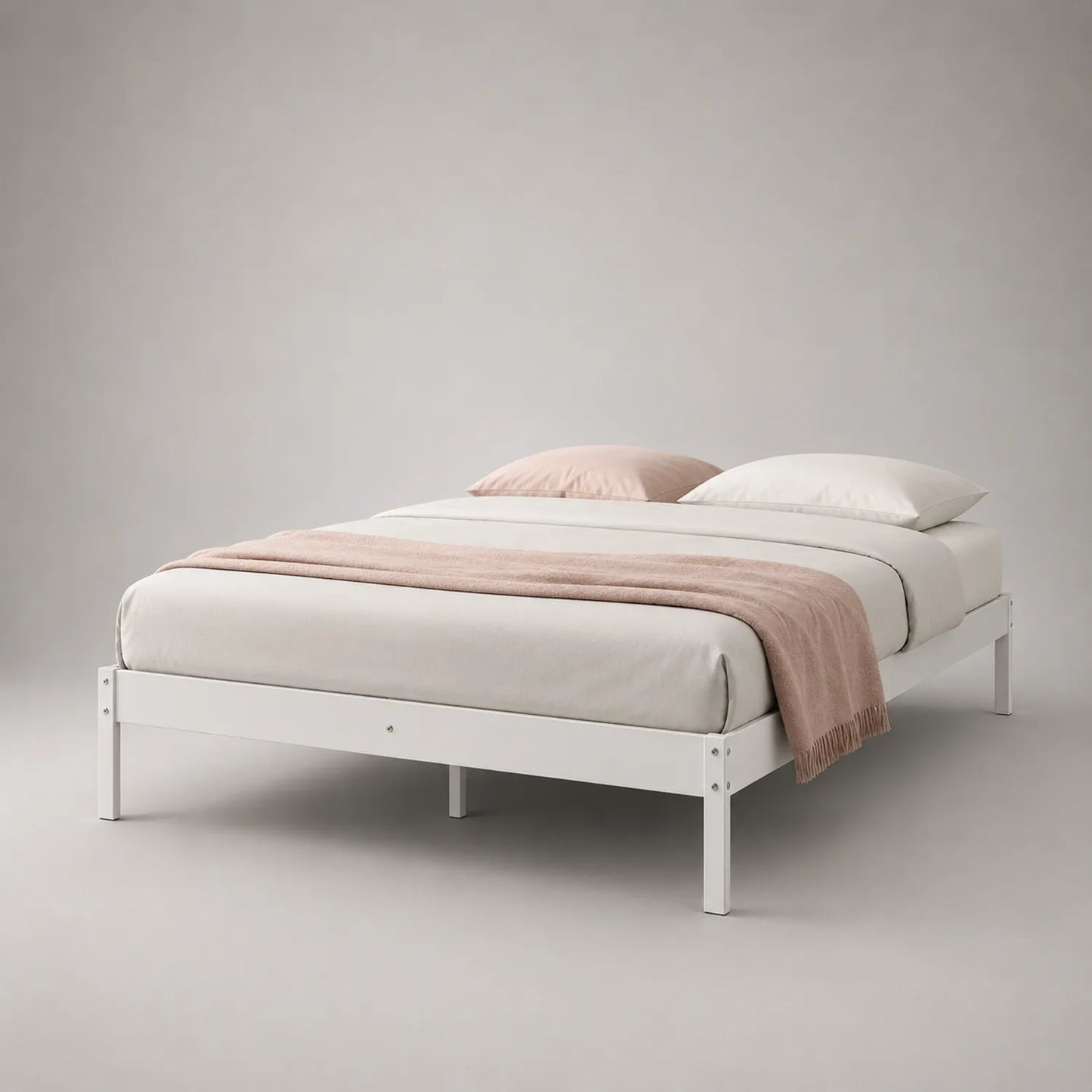 Metallbett 140x200 cm weiß