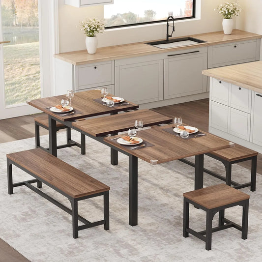 Essgruppe: ausziehbar, 160 × 77 × 70 cm