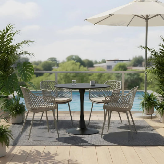 Gartenmöbel-Set und Lounge-Set – 80 cm, grau