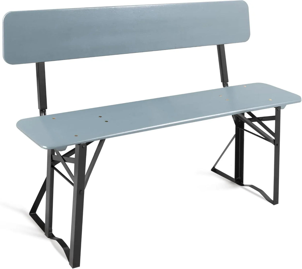 Stagecaptain BBB-119 GY Hirschgarten Bierzeltbank mit Lehne 119 cm 2X — grau, aus Metall