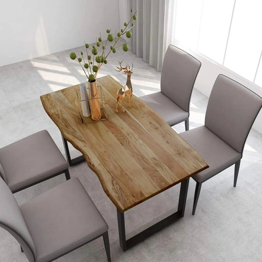 Esstisch und Esszimmertisch — aus Holz, aus Massivholz, 140×70×76 cm, 140 × 70 × 76 cm, schwarz