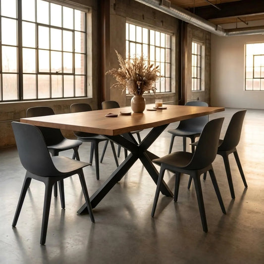 Esstisch und Esszimmertisch: aus Holz, 160 × 85 cm, 40mm, schwarz