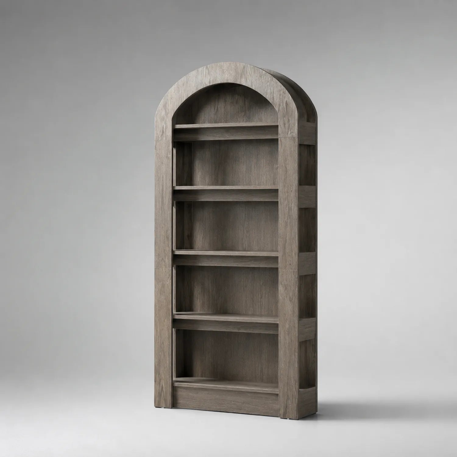 Holz Bücherregal mit Rundbogen 180cm Höhe